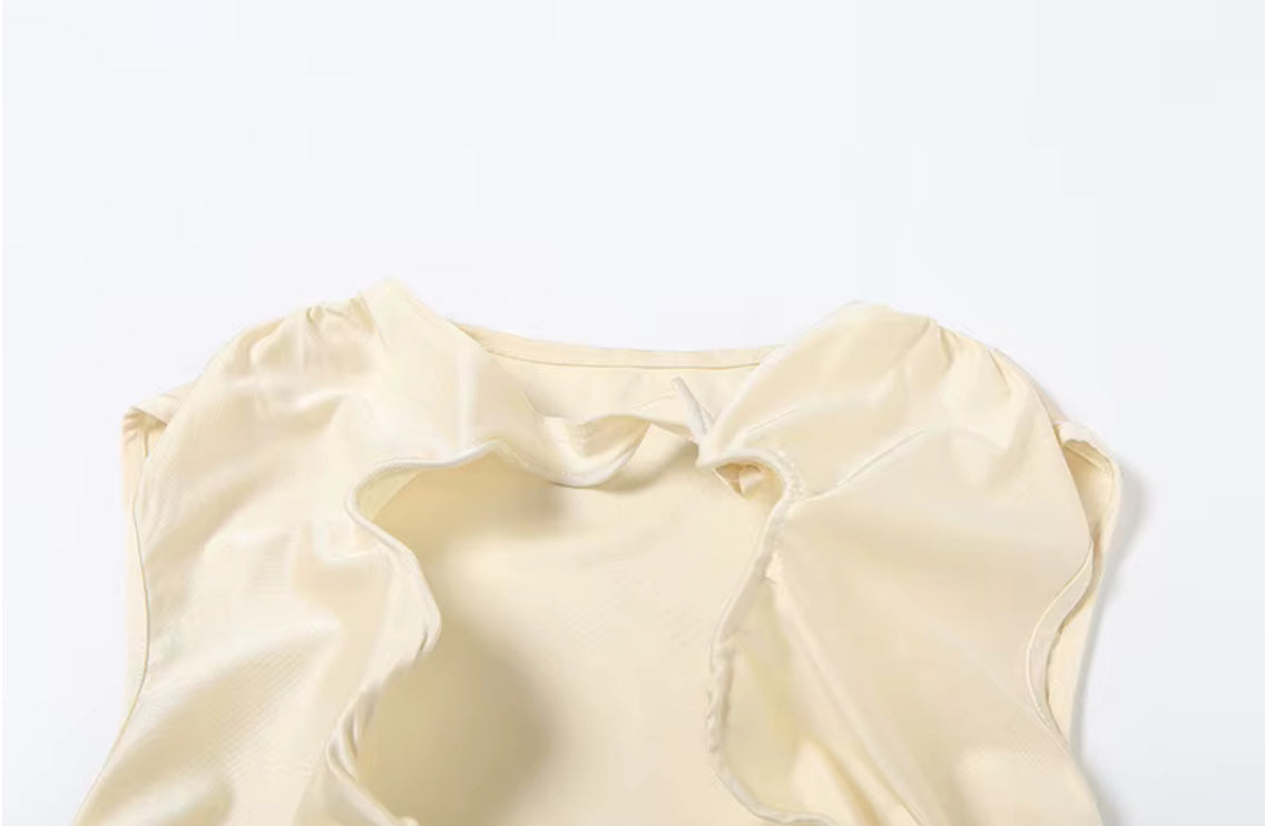 Main Attraction- Beige Twisted Two Piece Pants Set