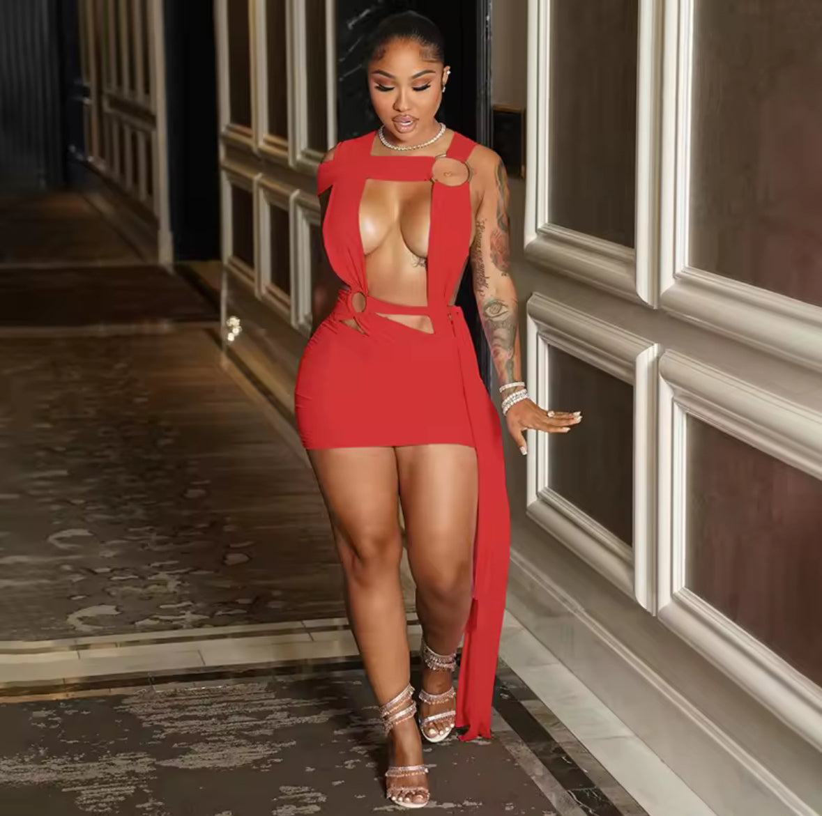 Hot Topic Mini Dress – Pink Cut Out Night Out Mini Dress