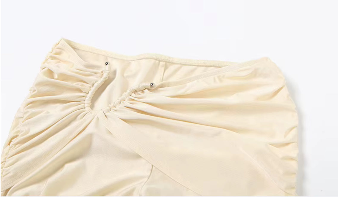 Main Attraction- Beige Twisted Two Piece Pants Set