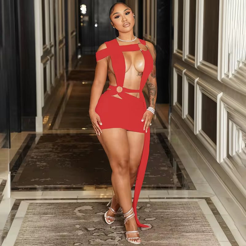 Hot Topic Mini Dress – Pink Cut Out Night Out Mini Dress