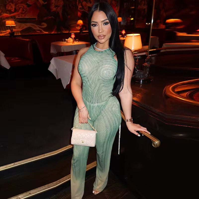 Euphoria Swirl Print Two Piece Bodysuit Set