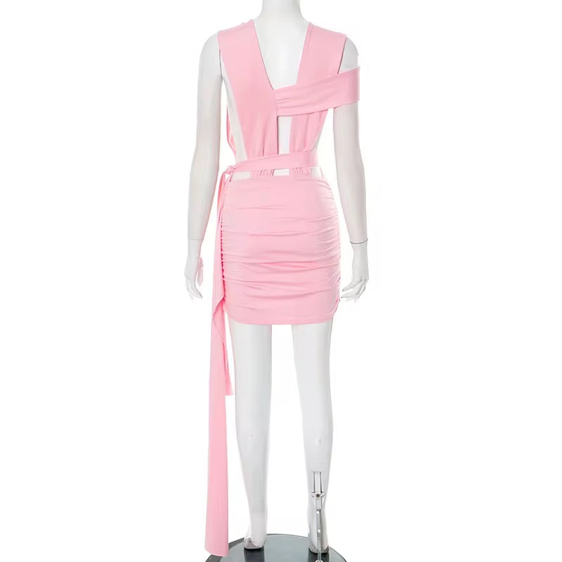 Hot Topic Mini Dress – Pink Cut Out Night Out Mini Dress