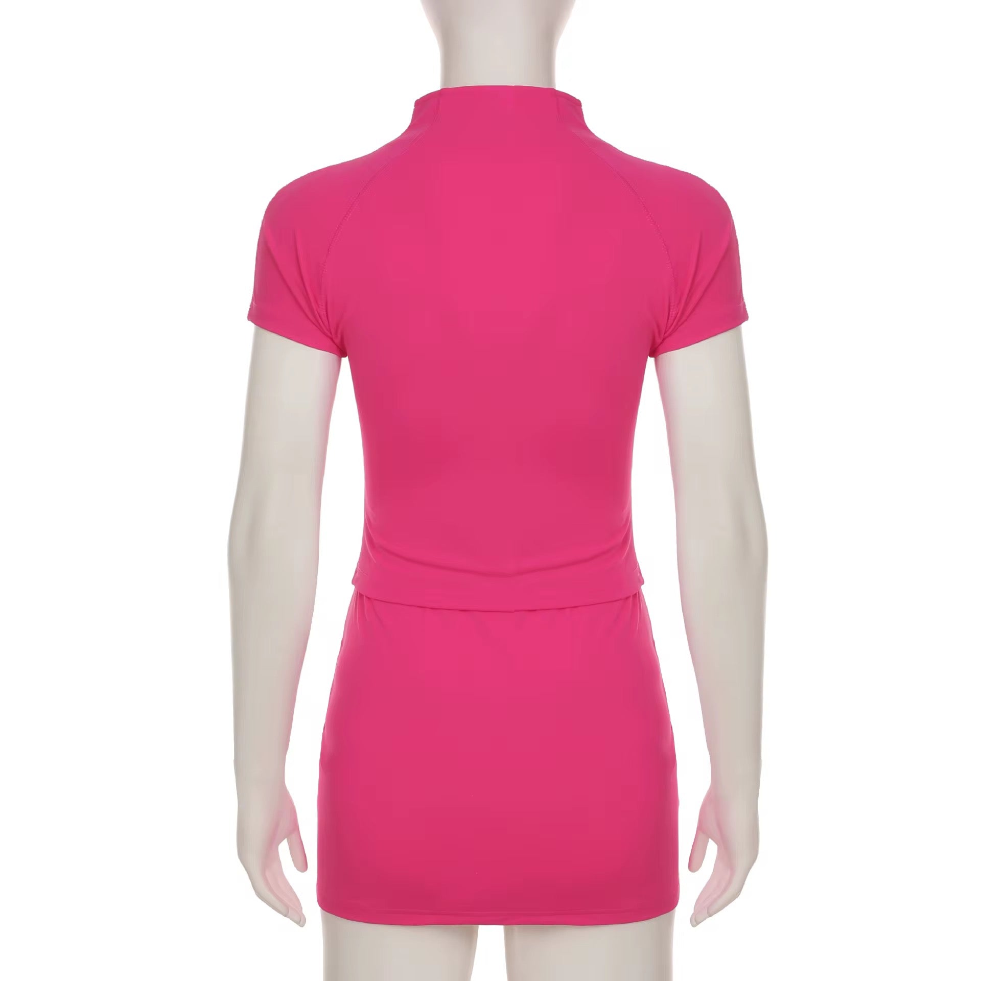 Not So Basic Mini Skirt Two Piece Set - Gray