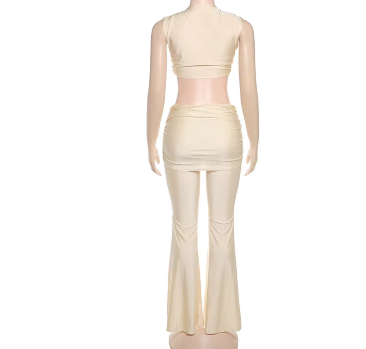 Main Attraction- Beige Twisted Two Piece Pants Set