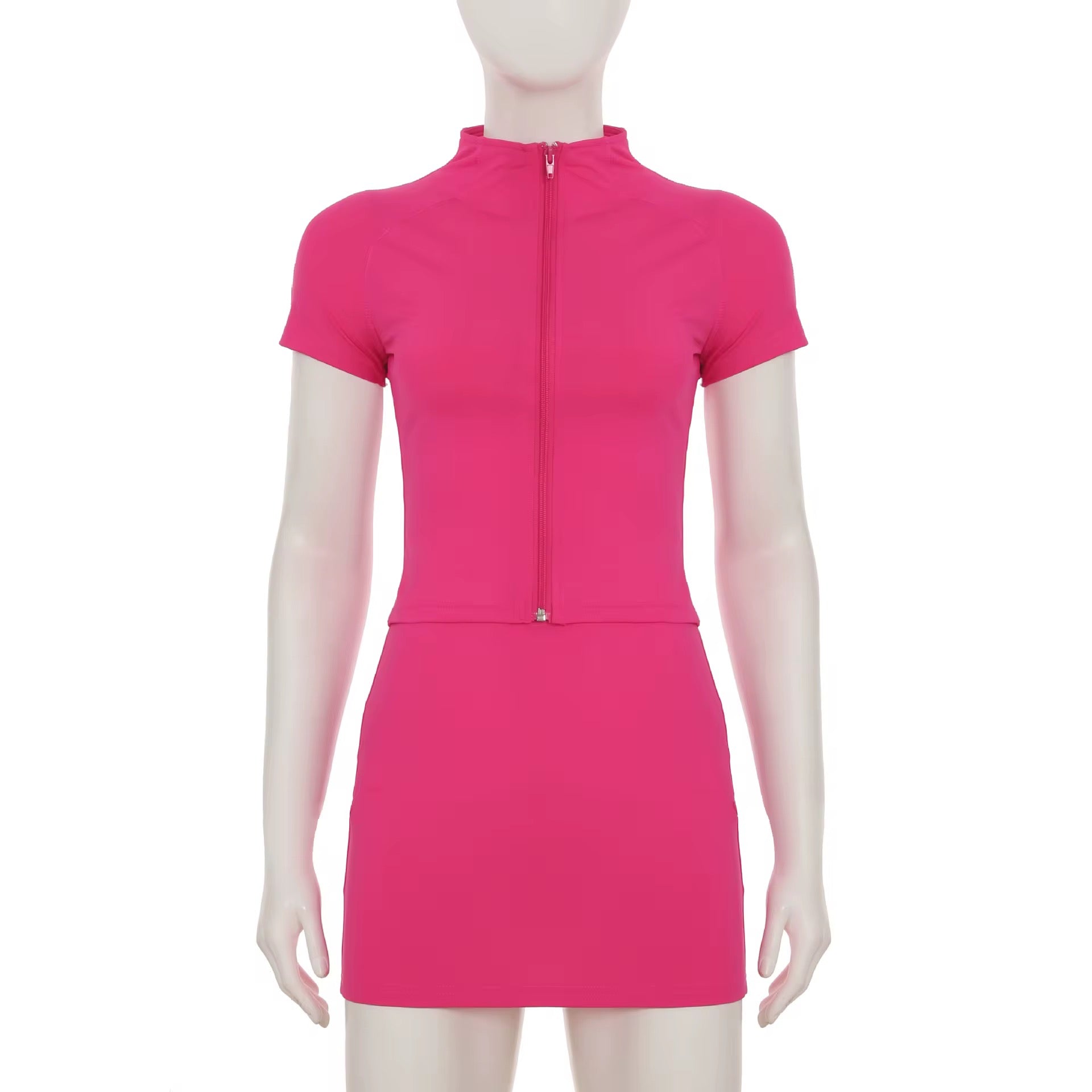 Not So Basic Mini Skirt Two Piece Set - Gray