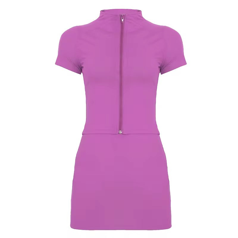 Not So Basic Mini Skirt Two Piece Set - Gray