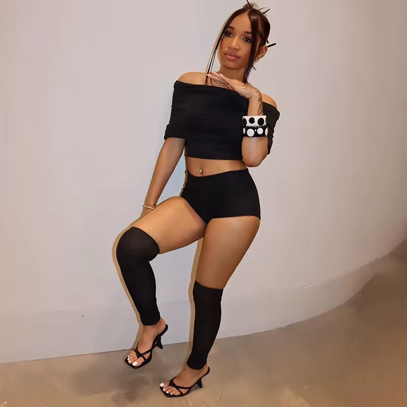 Low Key But Major 3PC Biker Shorts Set