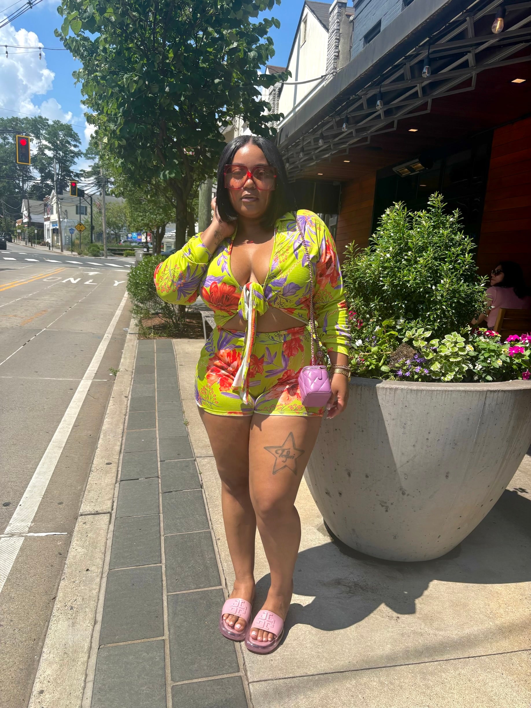 Island Bloom Flora Shorts Set