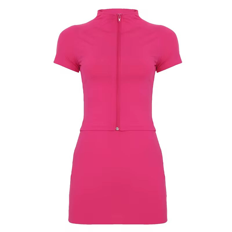 Not So Basic Mini Skirt Two Piece Set - Gray