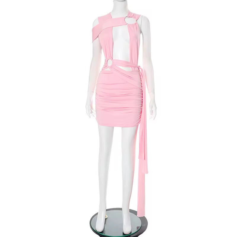 Hot Topic Mini Dress – Pink Cut Out Night Out Mini Dress