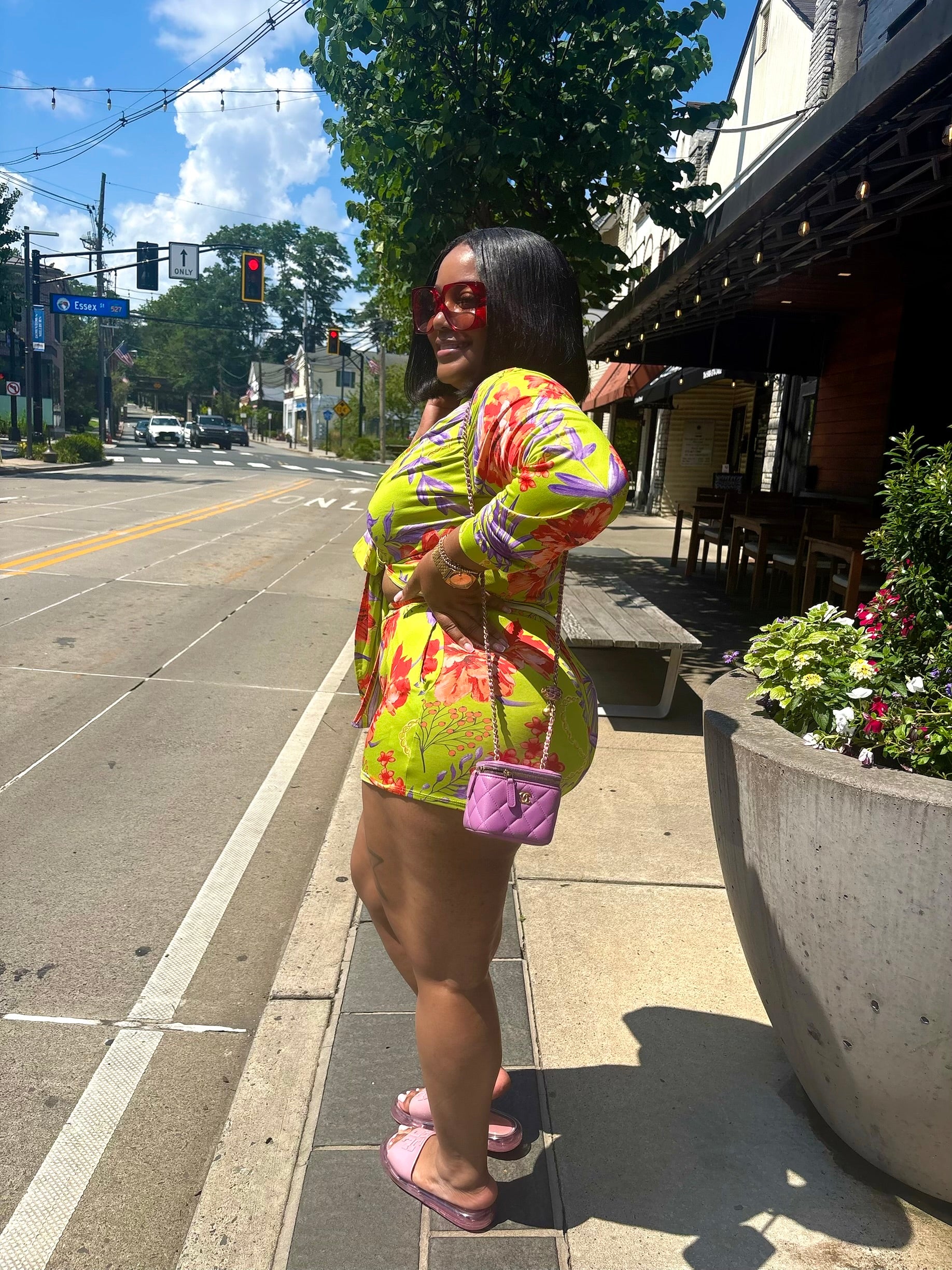 Island Bloom Flora Shorts Set