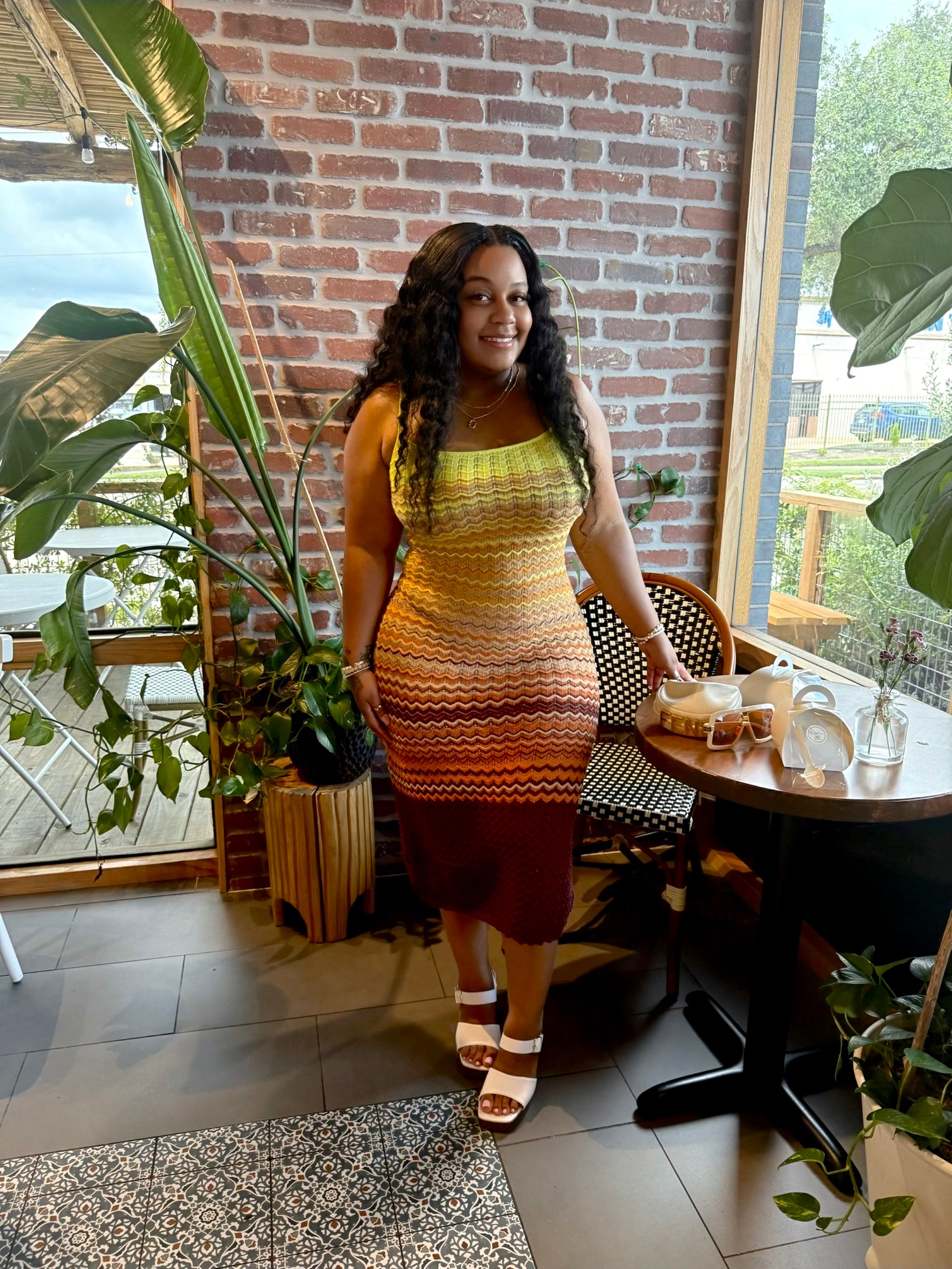 Island Glow Ombré Maxi Knit Dress