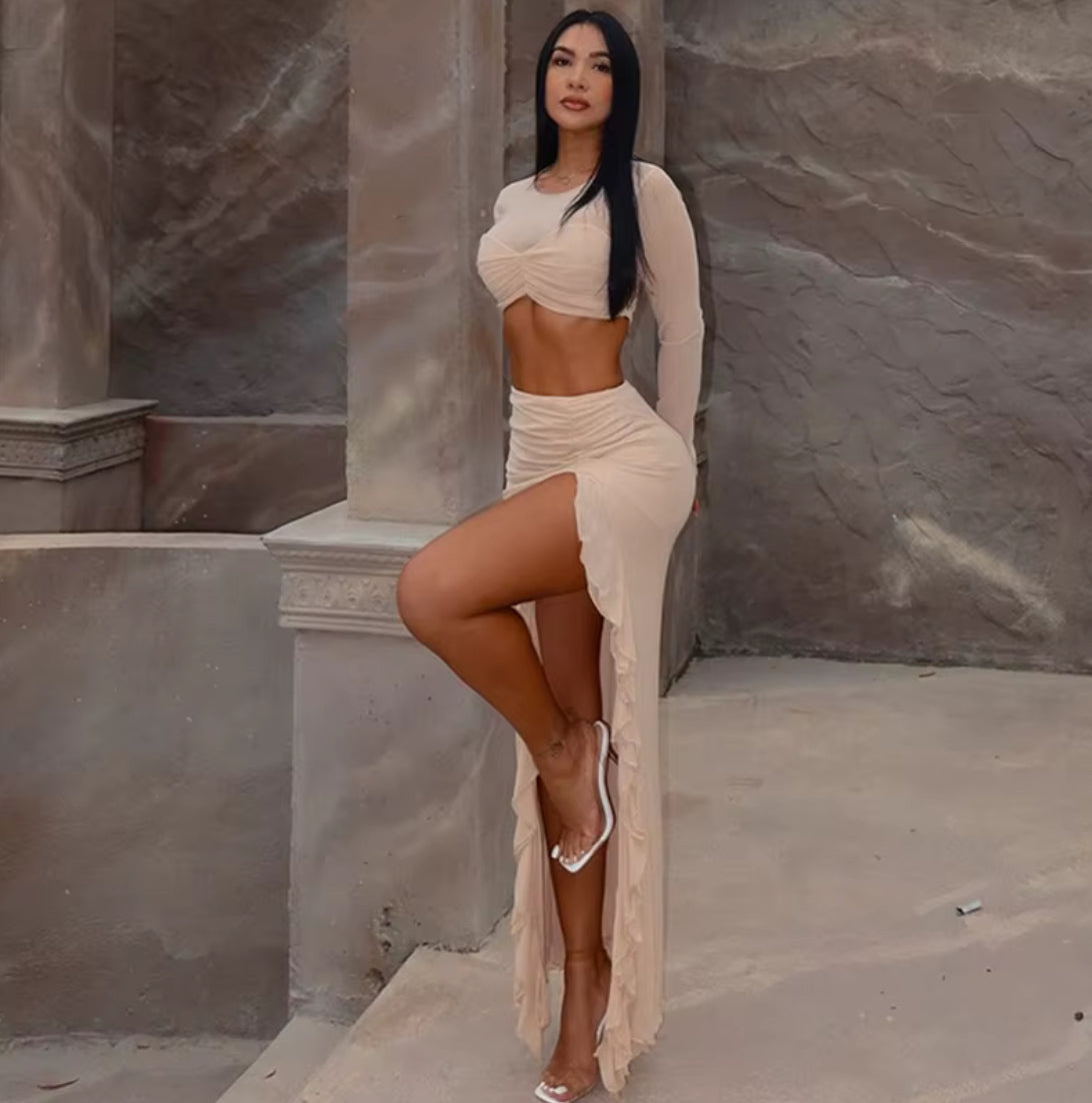 Into My Arms Ruffle Skirt Set