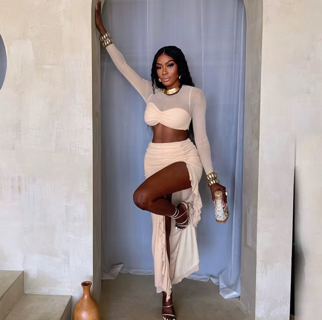 Into My Arms Ruffle Skirt Set