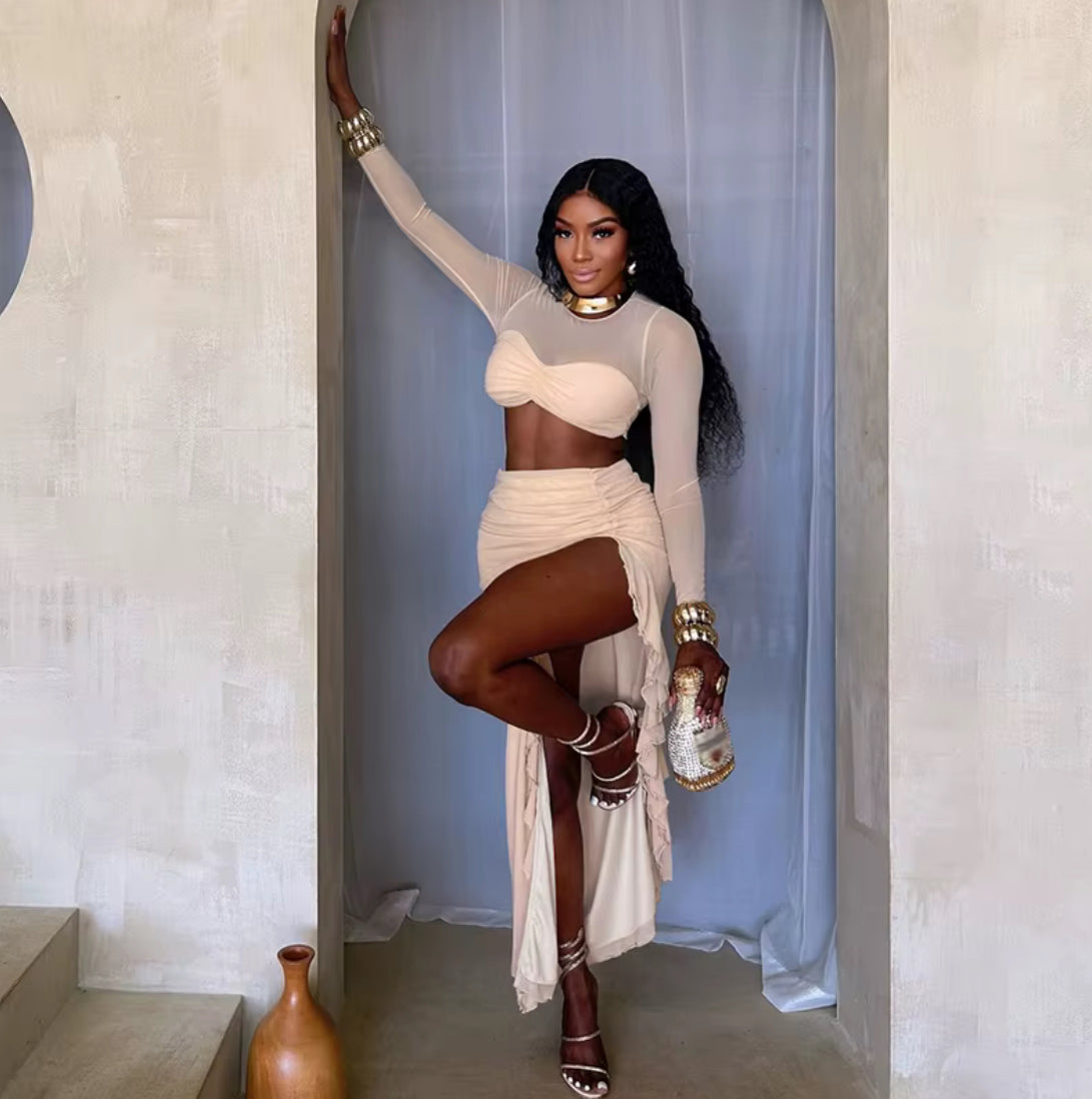 Into My Arms Ruffle Skirt Set