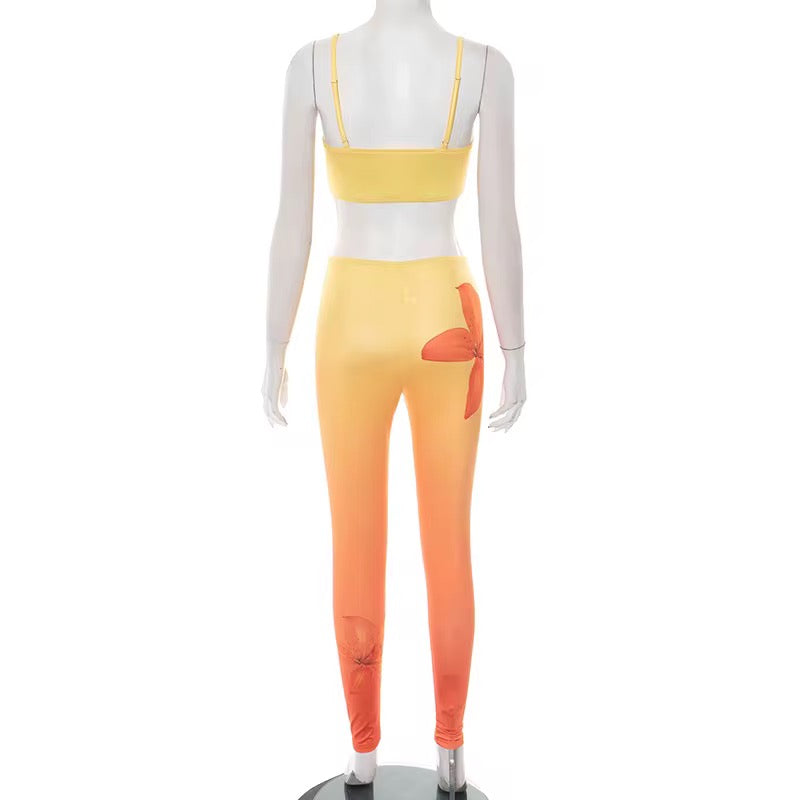 Petal Paradise Set — Floral Bralette & Pants Set