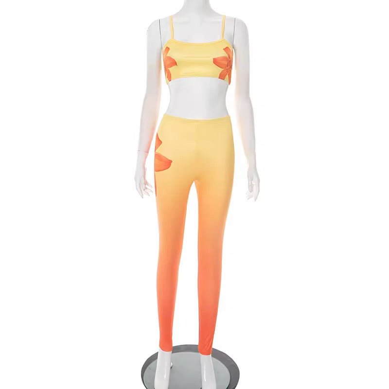 Petal Paradise Set — Floral Bralette & Pants Set