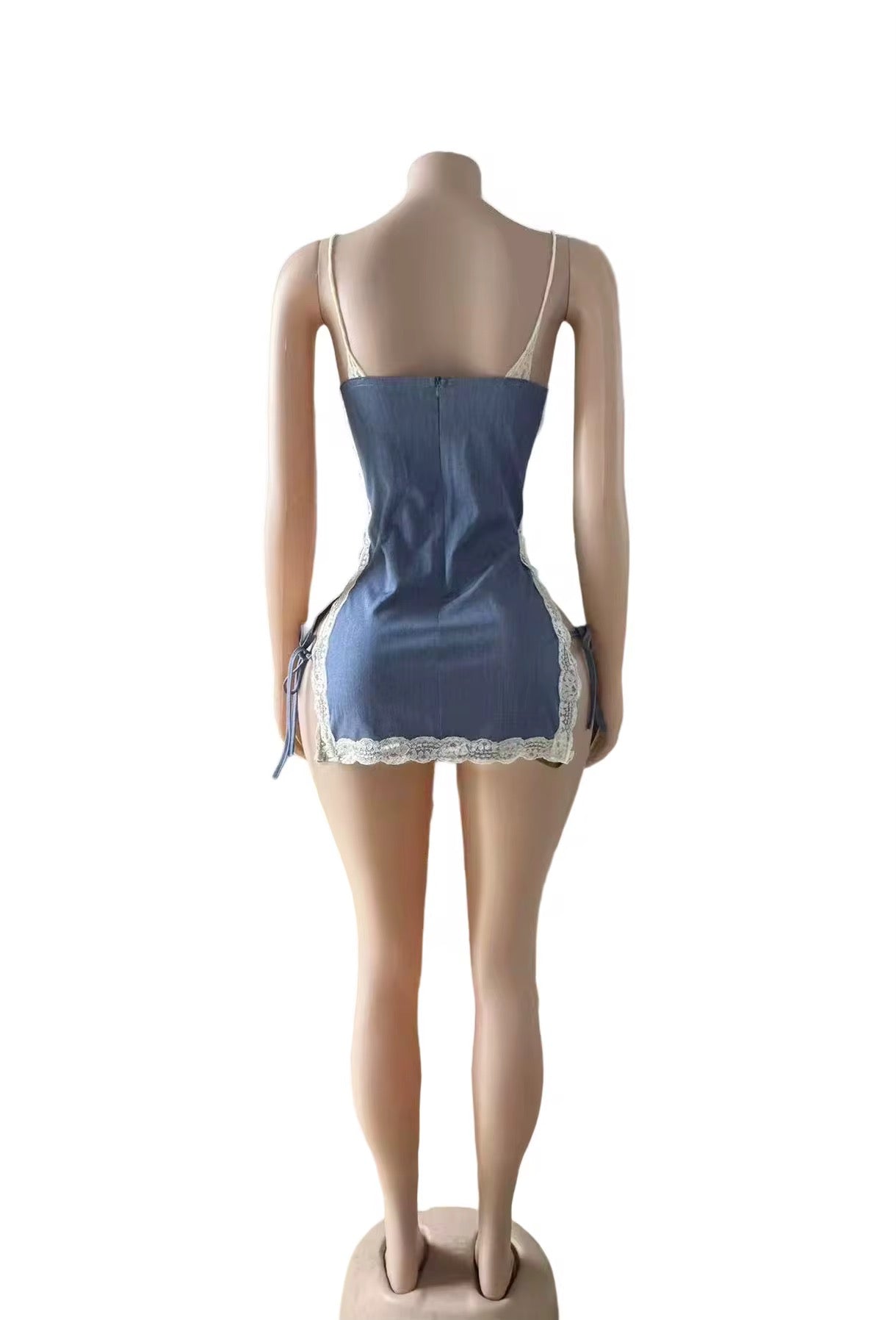 Laced in Denim Obsession Mini Dress