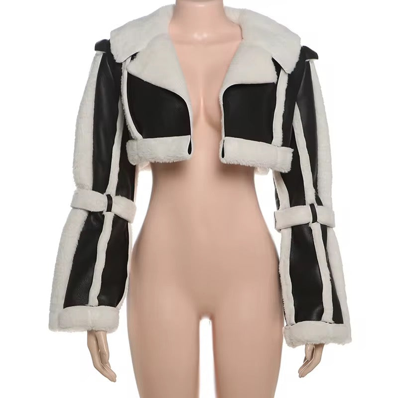 Gianni Fitted Faux Shearling Jacket