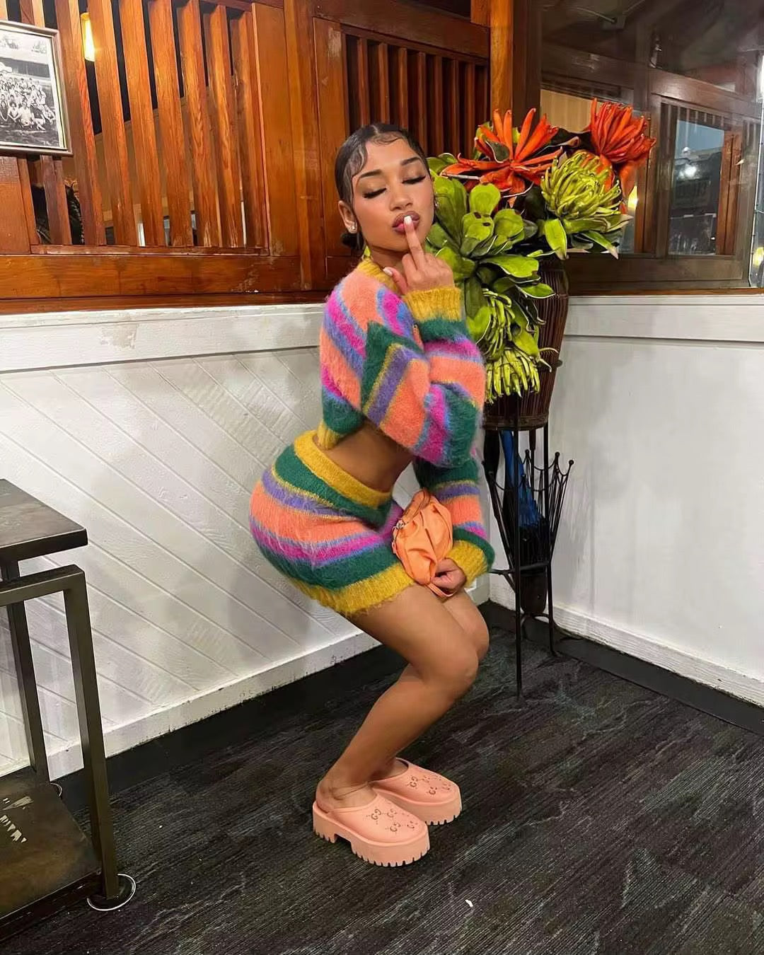 Eye Candy Knitted Skirt Set