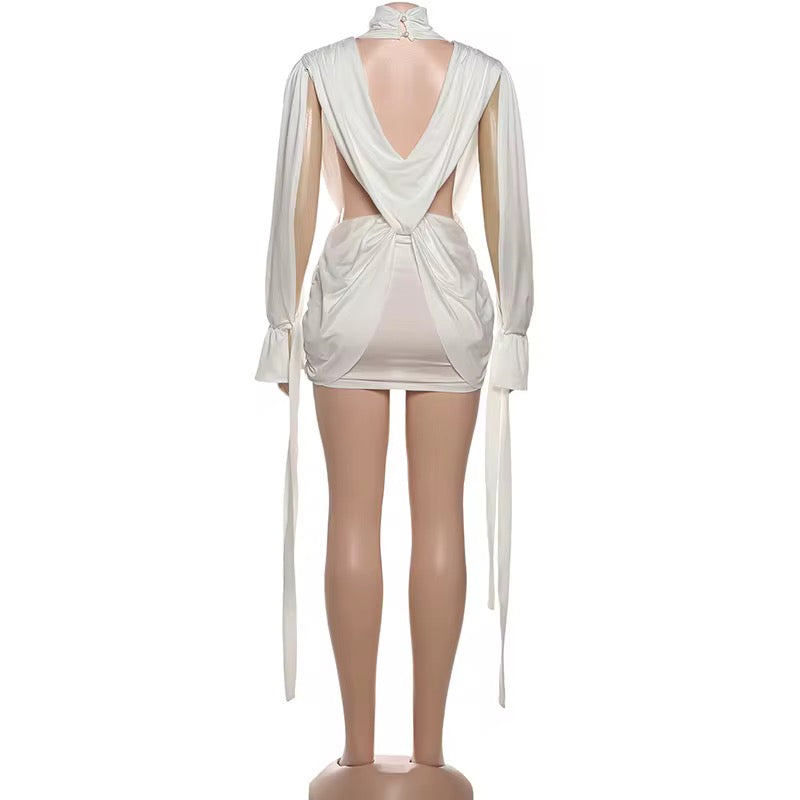 Caviar Dreams - White Wrap Around Dress