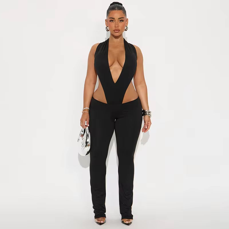 He Loves Us Both Plunge Bodysuit Set