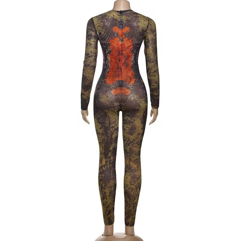 One Night Only - Vintage Print Jumpsuit