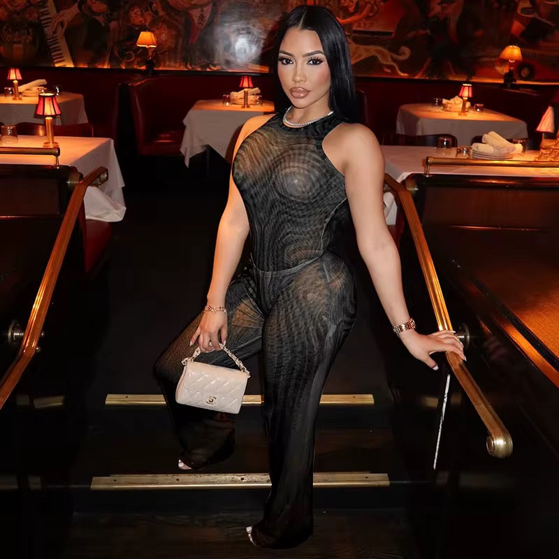 Euphoria Swirl Print Two Piece Bodysuit Set