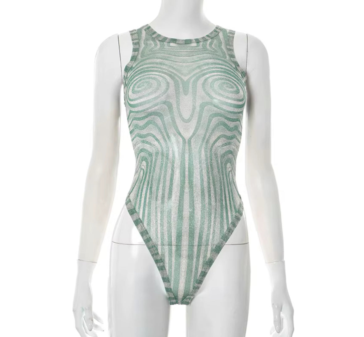 Euphoria Swirl Print Two Piece Bodysuit Set