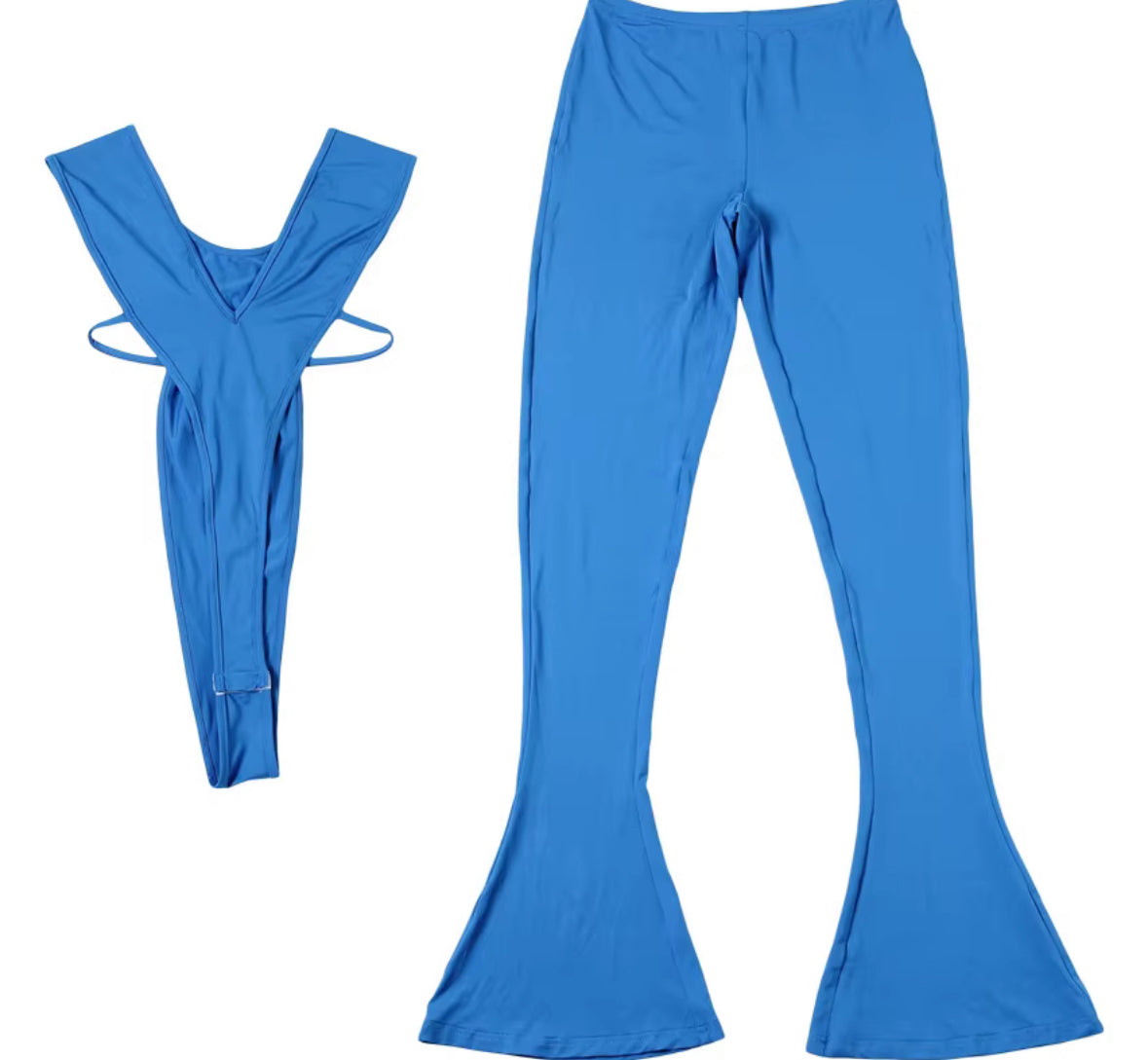 He Loves Us Both Plunge Bodysuit Set