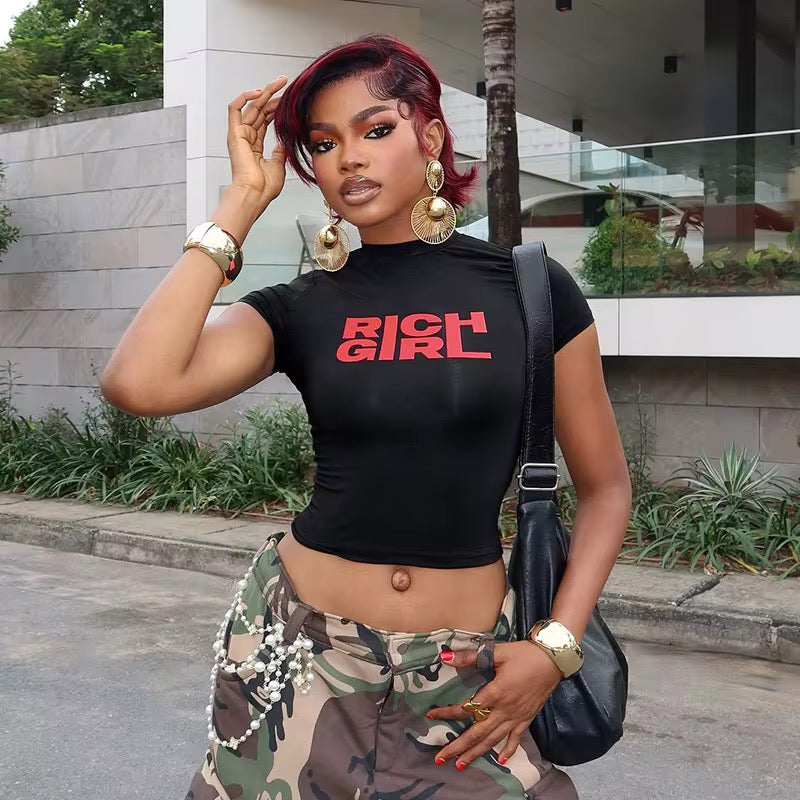 Rich Girl Dreams Crop Tee