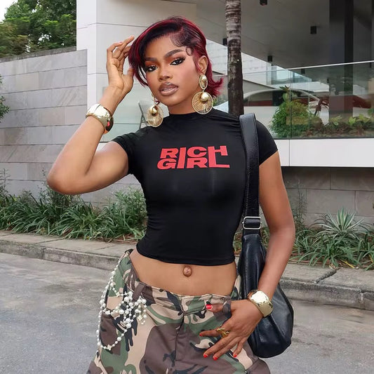 Rich Girl Dreams Crop Tee