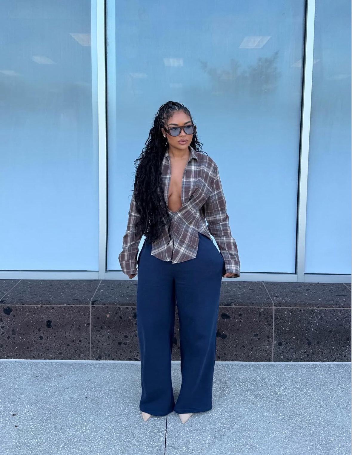 Espresso Me Asymmetrical Stripe Shirt