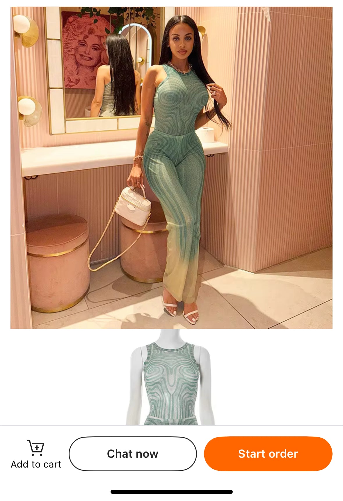 Euphoria Swirl Print Two Piece Bodysuit Set