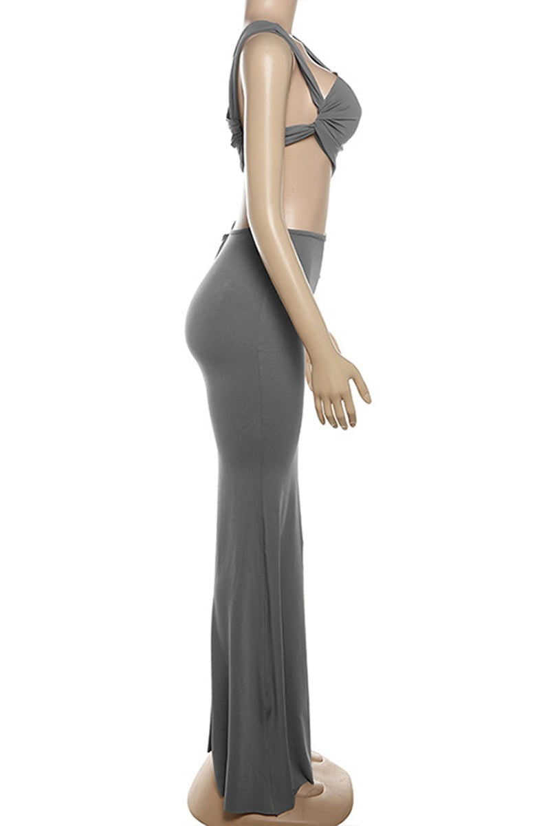 After Hours Maxi Grey Skirt