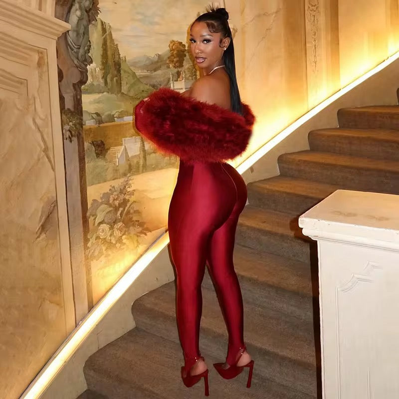 Think You’re Special Plush Fur Bodysuit