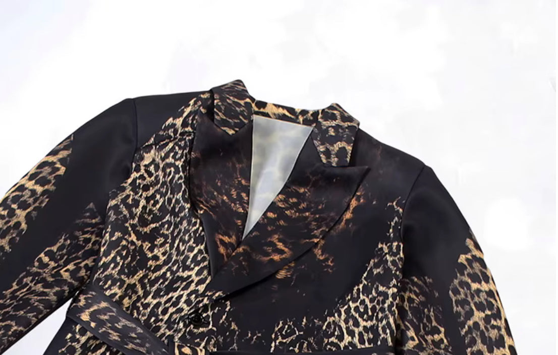 I Don’t Wanna Be Alone Leopard Trench Coat