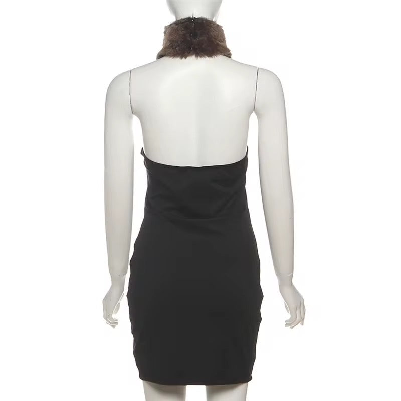 Tell Me What You Want Plush Fur Dress