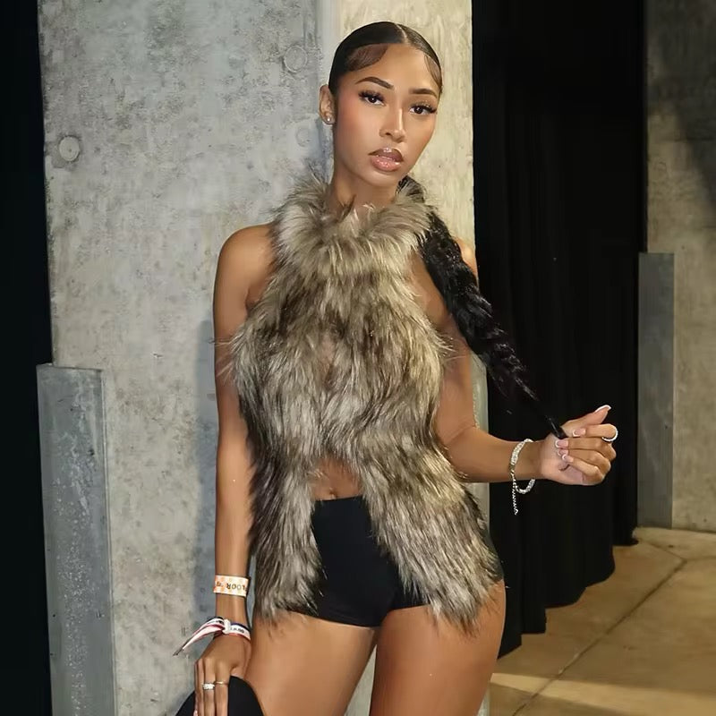 Dynasty Plush Fur Vest