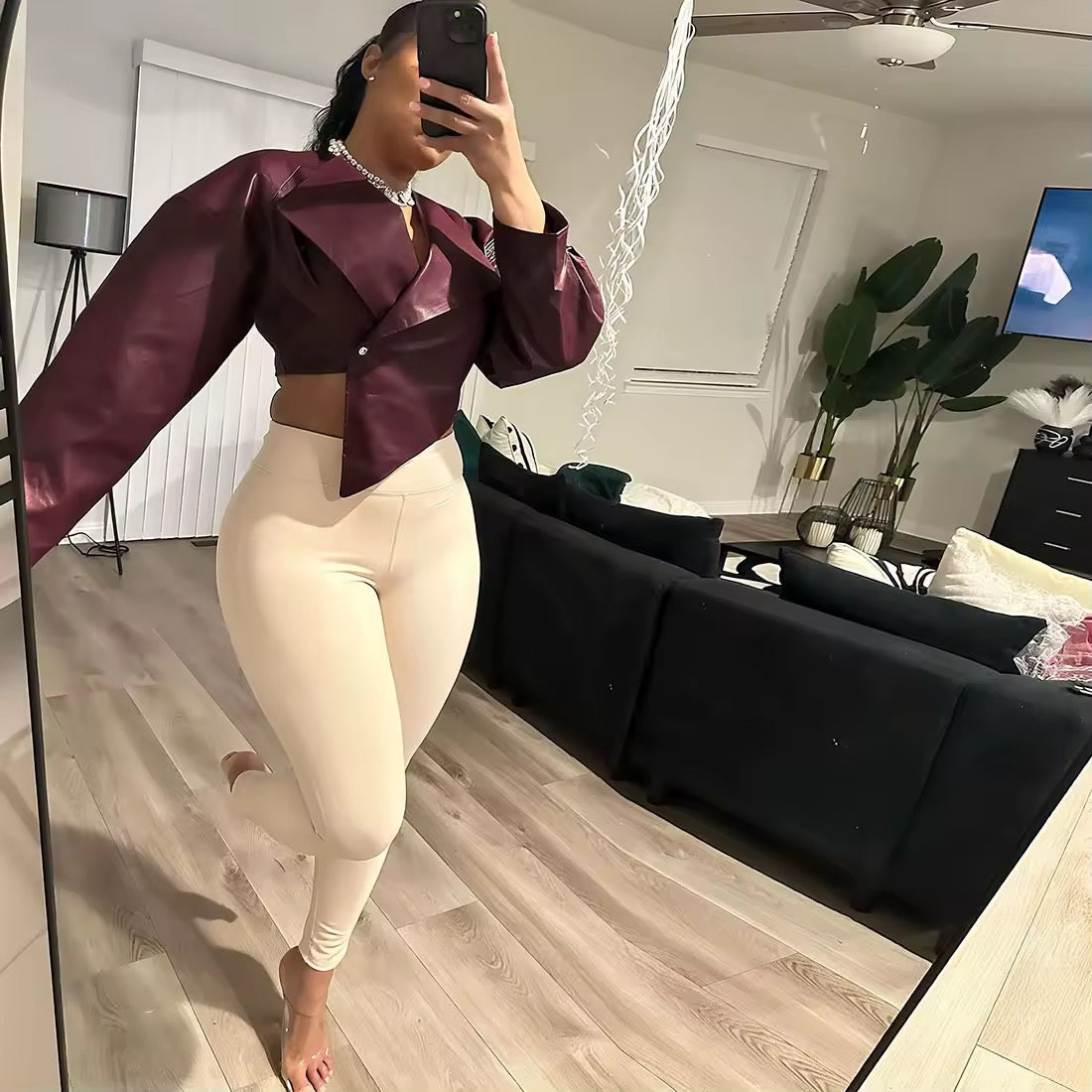 That Mode Irregular Crop Jacket