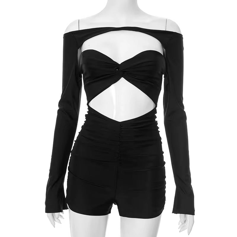 Can’t Do It Like Me Pleated Shorts Jumpsuit
