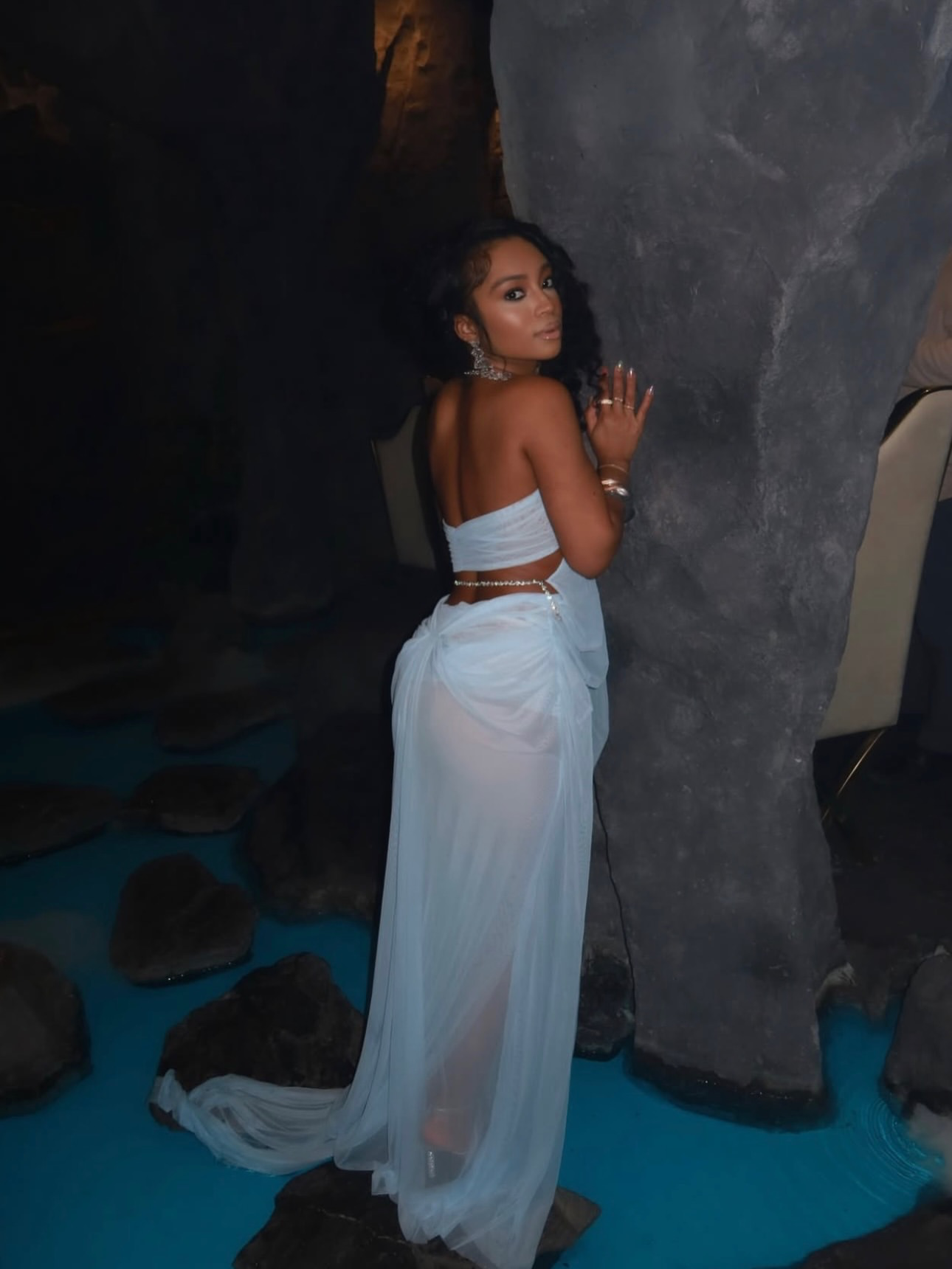 Can’t Be Alone Tonight Bling Maxi Dress