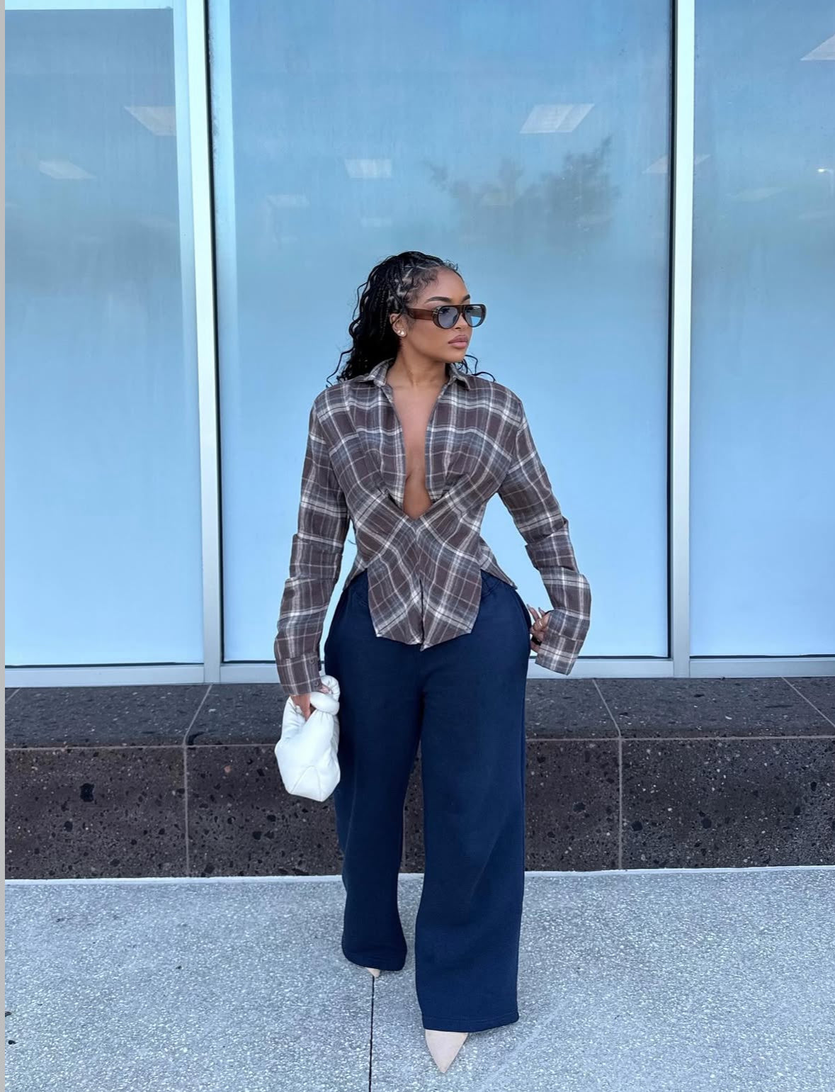 Espresso Me Asymmetrical Stripe Shirt