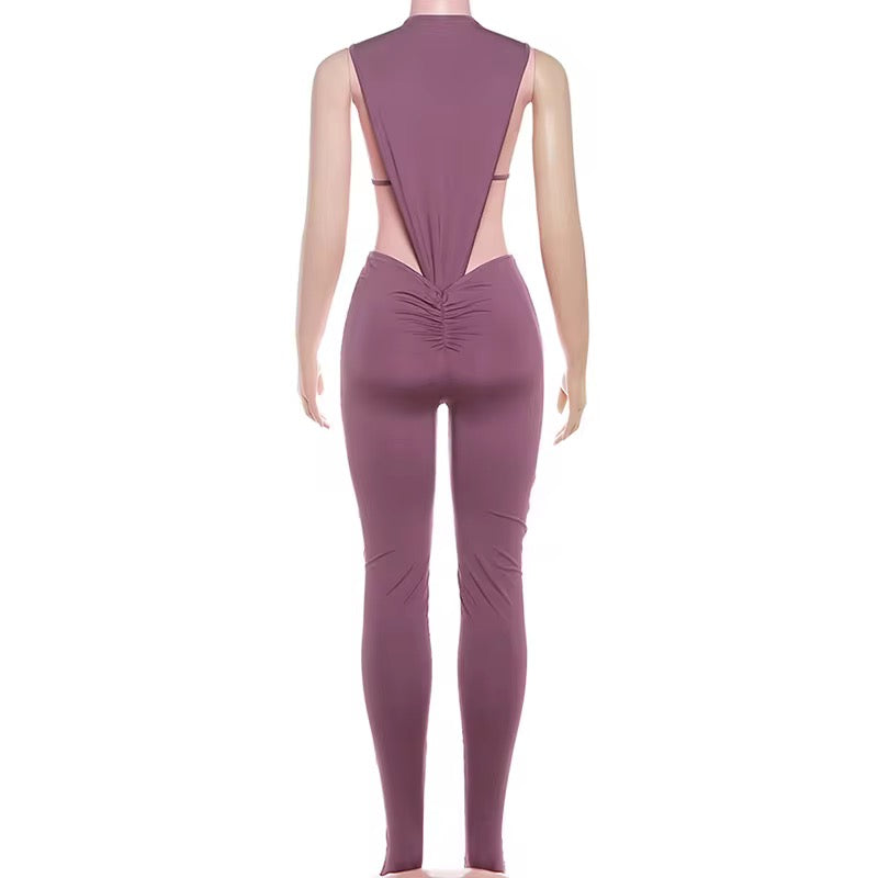 Won’t Let Go Mauve Bodysuit Set