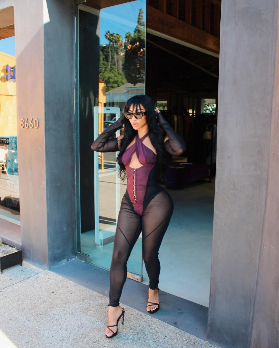 Views Mesh Corset Jumpsuit