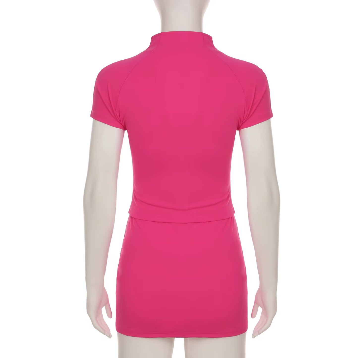 Not So Basic Mini Skirt Two Piece Set - Gray