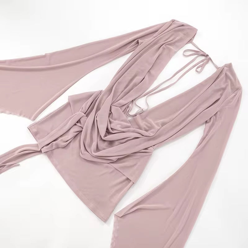 Pure Bliss Mesh Mini Dress - Blush Pink