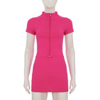 Not So Basic Mini Skirt Two Piece Set - Pink