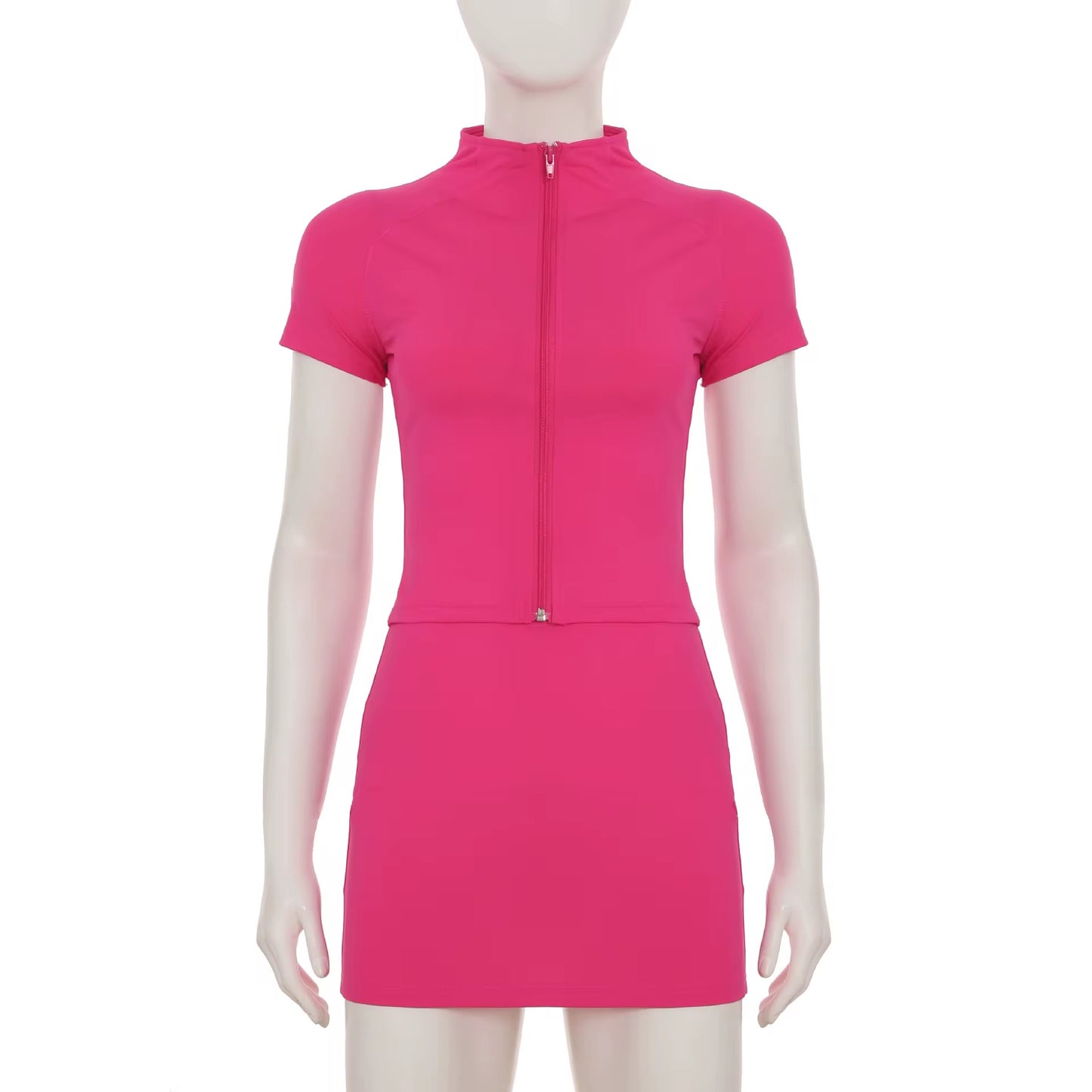 Not So Basic Mini Skirt Two Piece Set - Gray