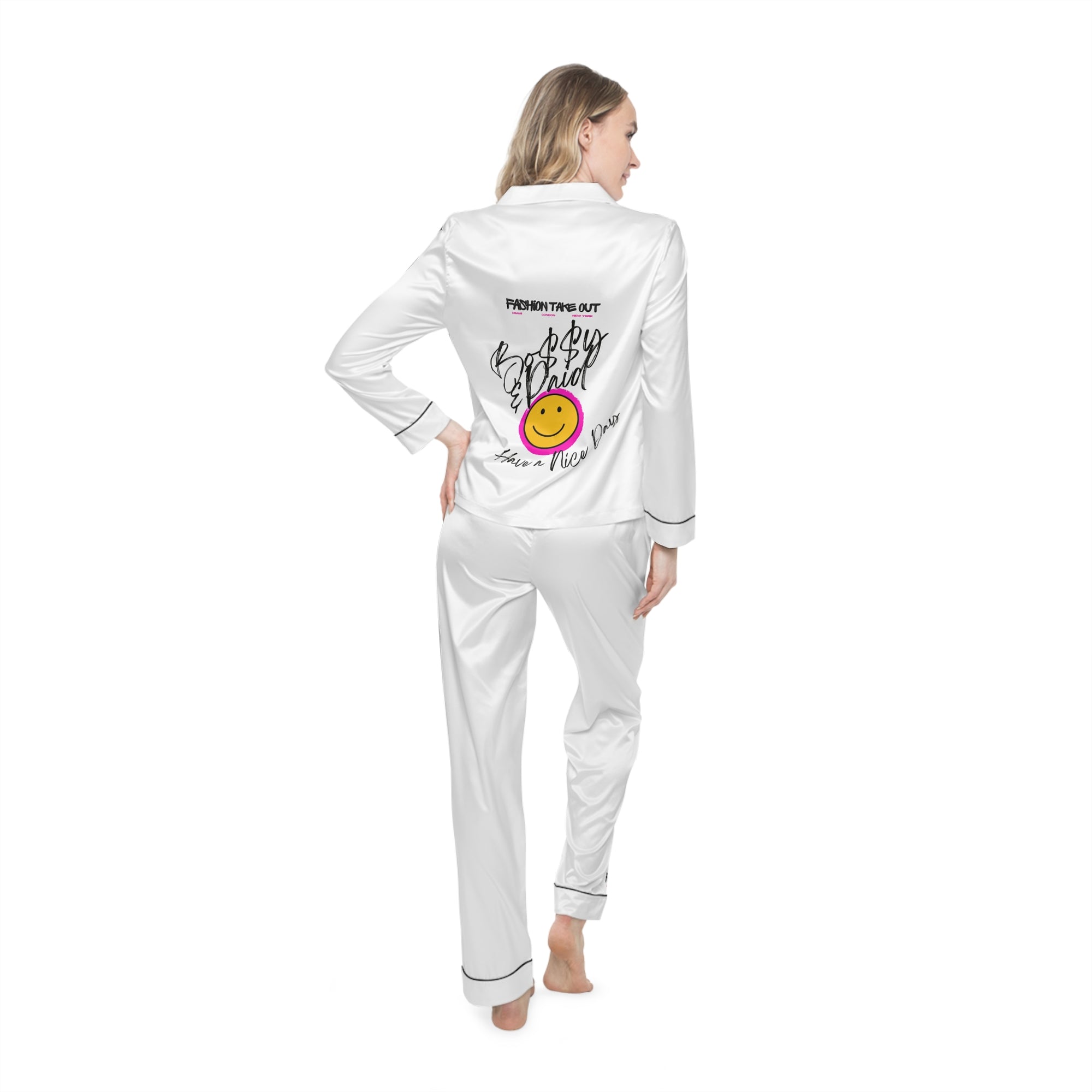 Bo$$y & Paid Satin Pajamas Set